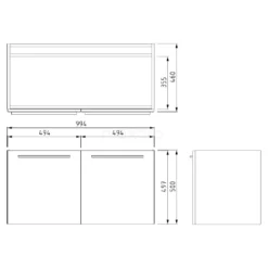 Box Badkamermeubel Met Wastafel | 100 Cm Mat Wit Front Keramiek 2 Deuren -Badkamer Verkoopwinkel box badkamermeubel met wastafel 100 cm mat wit front keramiek 2 deuren bma005509 2