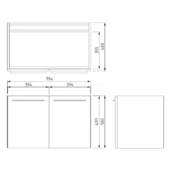 Box Badkamermeubel Met Wastafel | 80 Cm Mat Zwart Front Keramiek 2 Deuren -Badkamer Verkoopwinkel box badkamermeubel met wastafel 80 cm mat zwart front keramiek 2 deuren bma007290 2