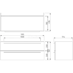 Canto Badkamermeubel Met Wastafel | 120 Cm Donkerbruin Essen Front Mineraalmarmer 2 Lades Onder Elkaar -Badkamer Verkoopwinkel canto badkamermeubel met wastafel 120 cm donkerbruin essen front mineraalmarmer 2 lades onder elkaar f02 120022802 4