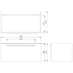 Canto Badkamermeubel Met Wastafel | 90 Cm Hoogglans Wit Front Mineraalmarmer 1 Lade -Badkamer Verkoopwinkel canto badkamermeubel met wastafel 90 cm hoogglans wit front mineraalmarmer 1 lade f02 090010403 4