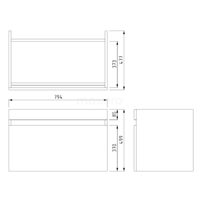 Curve Badkamermeubel Met Wastafel | 80 Cm Mat Zwart Front Mineraalmarmer 1 Lade 4 Curve Badkamermeubel Met Wastafel | 80 Cm Mat Zwart Front Mineraalmarmer 1 Lade - Afbeelding 4