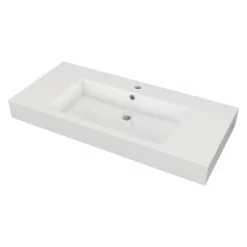 Modulo Badkamermeubel Met Wastafel | 100 Cm Hoogglans Wit Greeploos Front Mineraalmarmer 2 Lades Onder Elkaar -Badkamer Verkoopwinkel modulo badkamermeubel met wastafel 100 cm hoogglans wit greeploos front mineraalmarmer 2 lades onder elkaar bmw17 01310 2