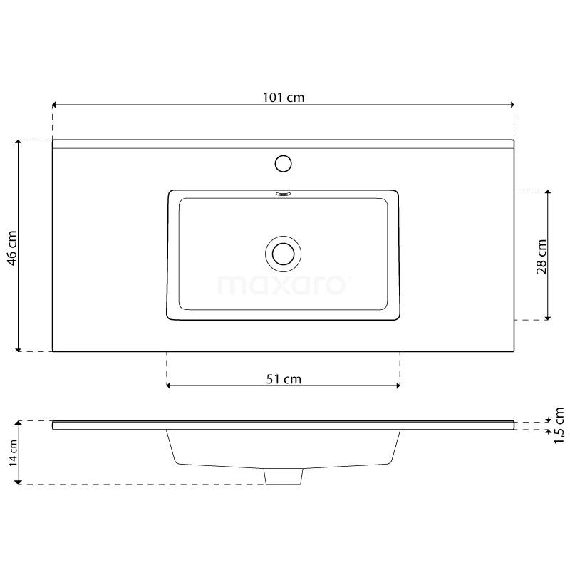 Modulo Badkamermeubel Met Wastafel | 100 Cm Hoogglans Wit Lamel Front Keramiek 1 Lade 6 Modulo Badkamermeubel Met Wastafel | 100 Cm Hoogglans Wit Lamel Front Keramiek 1 Lade - Afbeelding 6