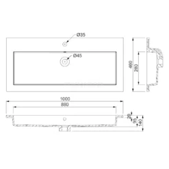 Modulo Badkamermeubel Met Wastafel | 100 Cm Lichtbruin Eiken Kader Front Mineraalmarmer 2 Hoge Lades Onder Elkaar -Badkamer Verkoopwinkel modulo badkamermeubel met wastafel 100 cm lichtbruin eiken kader front mineraalmarmer 2 hoge lades onder elkaar bmw13 00978 4