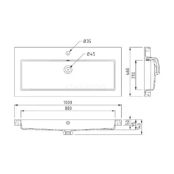 Modulo Badkamermeubel Met Wastafel | 100 Cm Lichtbruin Eiken Vlak Front Mineraalmarmer 2 Hoge Lades Onder Elkaar Staand -Badkamer Verkoopwinkel modulo badkamermeubel met wastafel 100 cm lichtbruin eiken vlak front mineraalmarmer 2 hoge lades onder elkaar staand bmw13s 00251 4