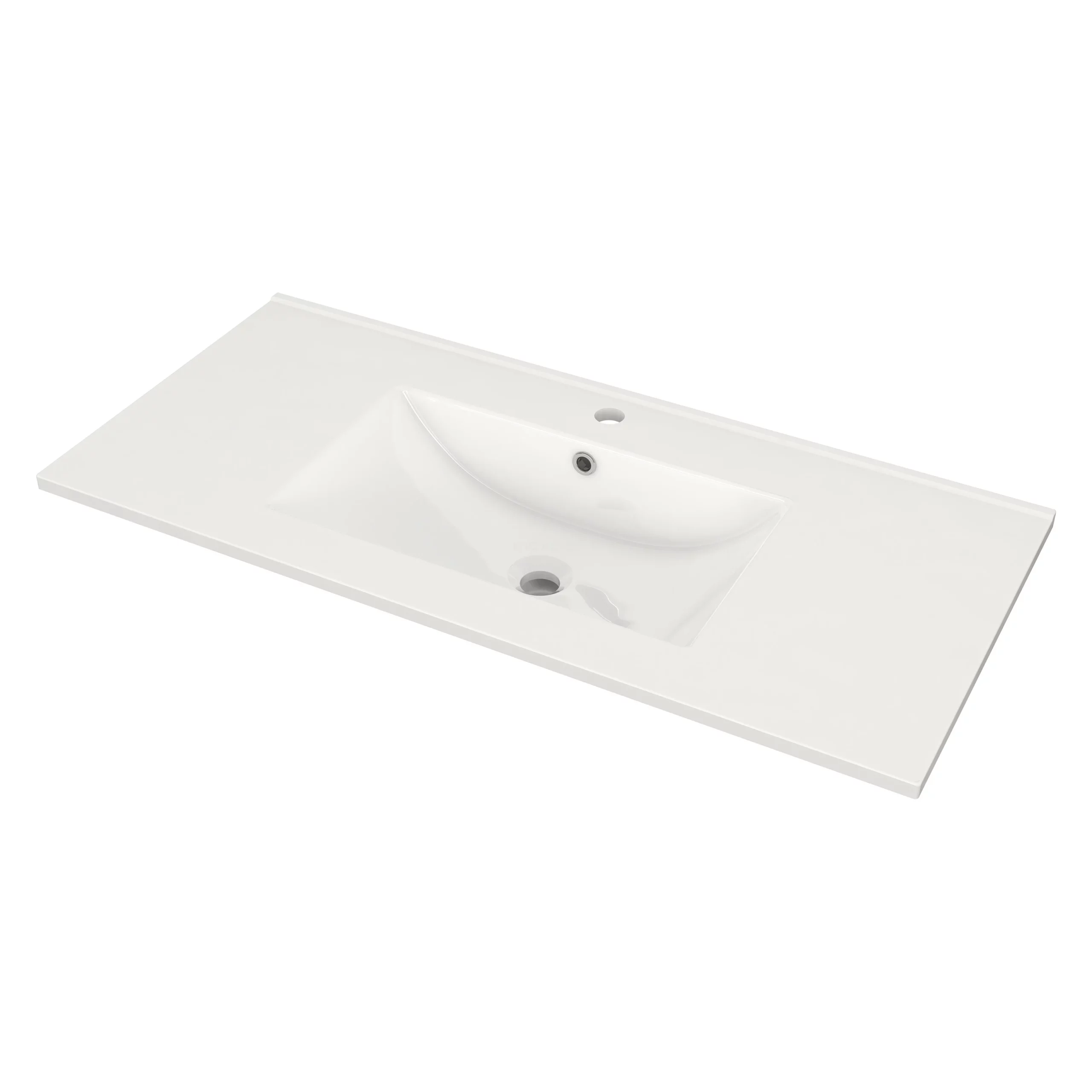 Modulo Badkamermeubel Met Wastafel | 100 Cm Mat Zwart Greeploos Front Keramiek 2 Lades Onder Elkaar 3 Modulo Badkamermeubel Met Wastafel | 100 Cm Mat Zwart Greeploos Front Keramiek 2 Lades Onder Elkaar - Afbeelding 3