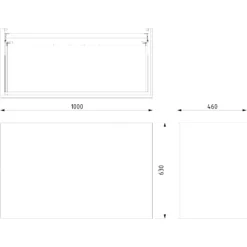 Modulo Badkamermeubel Met Wastafel | 100 Cm Middenbruin Eiken Vlak Front Beton 2 Lades Onder Elkaar -Badkamer Verkoopwinkel modulo badkamermeubel met wastafel 100 cm middenbruin eiken vlak front beton 2 lades onder elkaar bmw17 02532 7