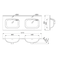 Modulo Badkamermeubel Met Wastafel | 120 Cm Donkergrijs Beton Vlak Front Keramiek 2 Lades Naast Elkaar -Badkamer Verkoopwinkel modulo badkamermeubel met wastafel 120 cm donkergrijs beton vlak front keramiek 2 lades naast elkaar bmw12 00381 5