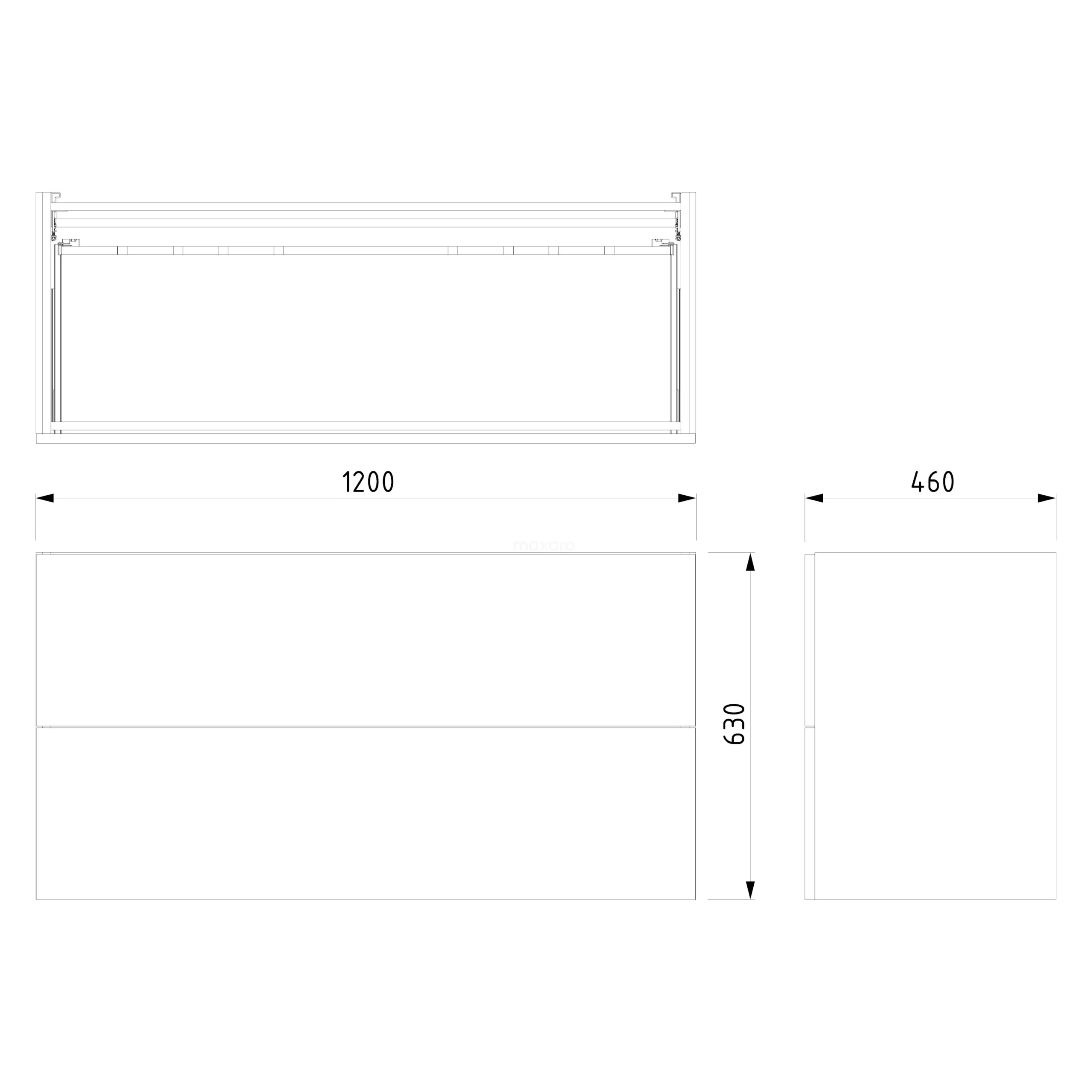 Modulo Badkamermeubel Met Wastafel | 120 Cm Grijs Eiken Vlak Front Keramiek 2 Lades Onder Elkaar 7 Modulo Badkamermeubel Met Wastafel | 120 Cm Grijs Eiken Vlak Front Keramiek 2 Lades Onder Elkaar - Afbeelding 7