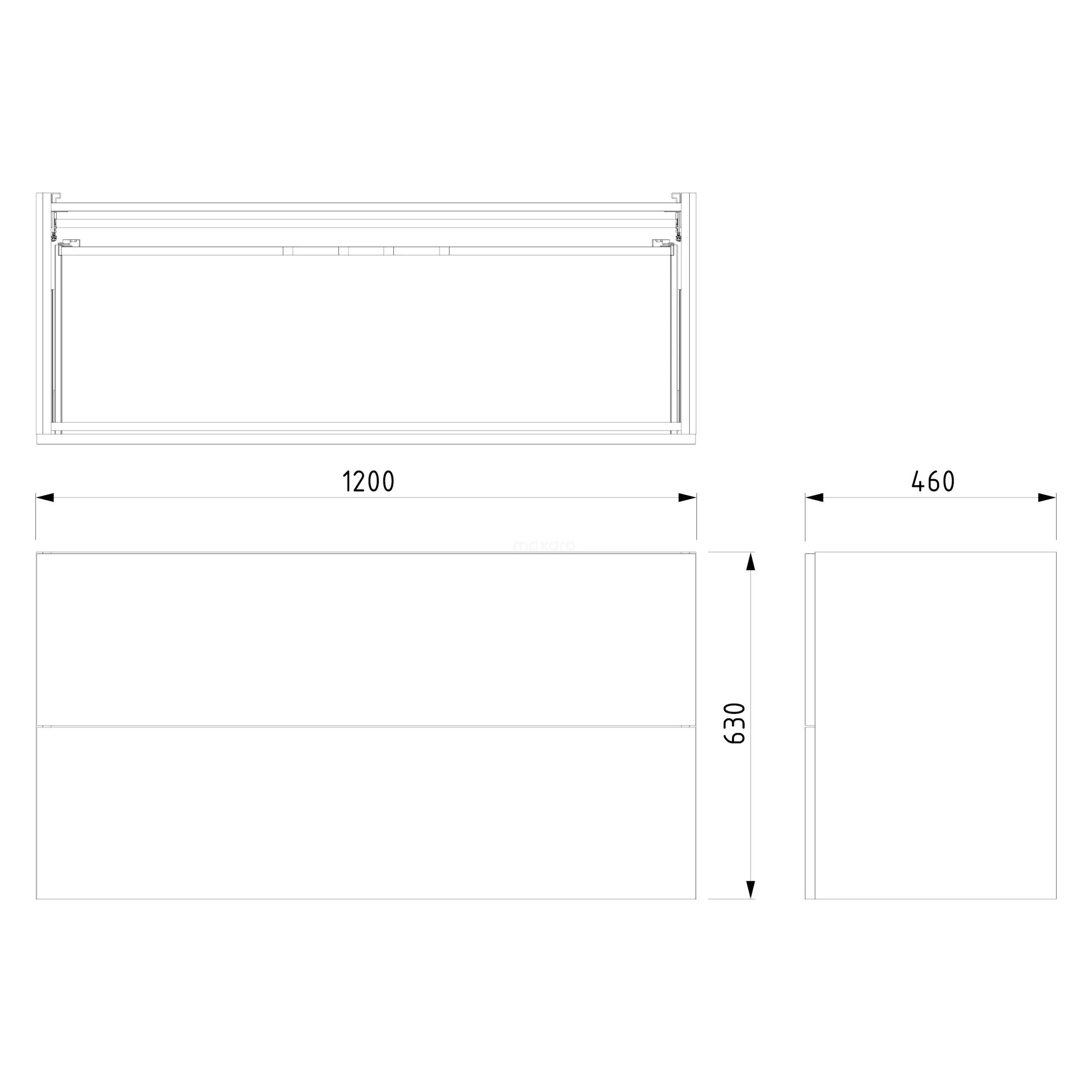 Modulo Badkamermeubel Met Wastafel | 120 Cm Lichtgrijs Eiken Vlak Front Quartz 2 Lades Onder Elkaar 5 Modulo Badkamermeubel Met Wastafel | 120 Cm Lichtgrijs Eiken Vlak Front Quartz 2 Lades Onder Elkaar - Afbeelding 5