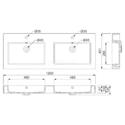 Modulo Badkamermeubel Met Wastafel | 120 Cm Mat Zwart Front Mineraalmarmer Wastafel Met Blad -Badkamer Verkoopwinkel modulo badkamermeubel met wastafel 120 cm mat zwart front mineraalmarmer wastafel met blad bmw10 00029 2