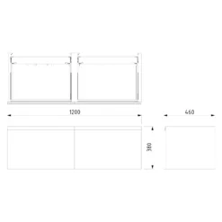 Modulo Badkamermeubel Met Wastafel | 120 Cm Mat Zwart Greeploos Front Natuursteen 2 Lades Naast Elkaar -Badkamer Verkoopwinkel modulo badkamermeubel met wastafel 120 cm mat zwart greeploos front natuursteen 2 lades naast elkaar bmw12 00173 7
