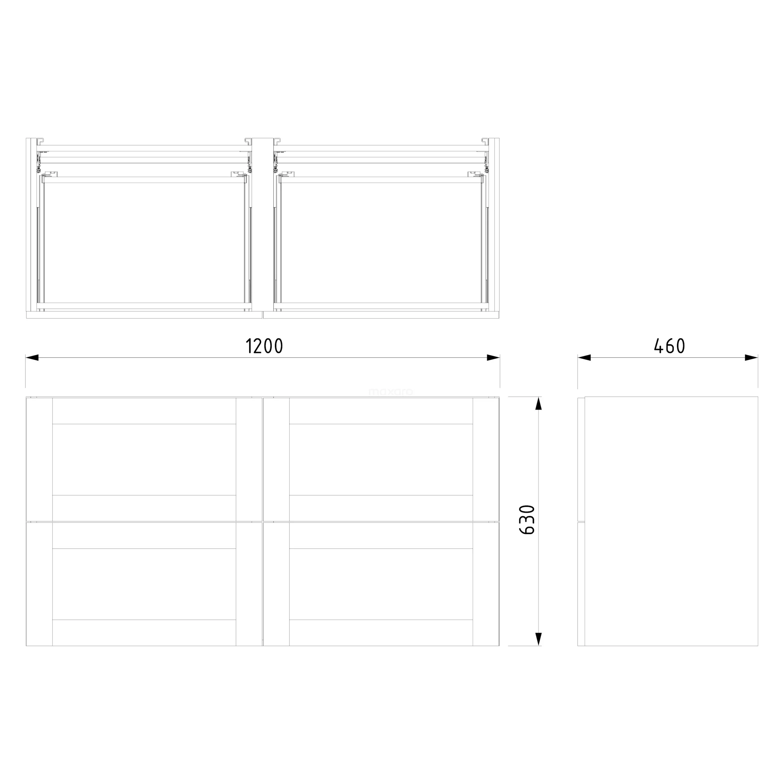 Modulo Badkamermeubel Met Wastafel | 120 Cm Middenbruin Eiken Kader Front Natuursteen 4 Lades 8 Modulo Badkamermeubel Met Wastafel | 120 Cm Middenbruin Eiken Kader Front Natuursteen 4 Lades - Afbeelding 8