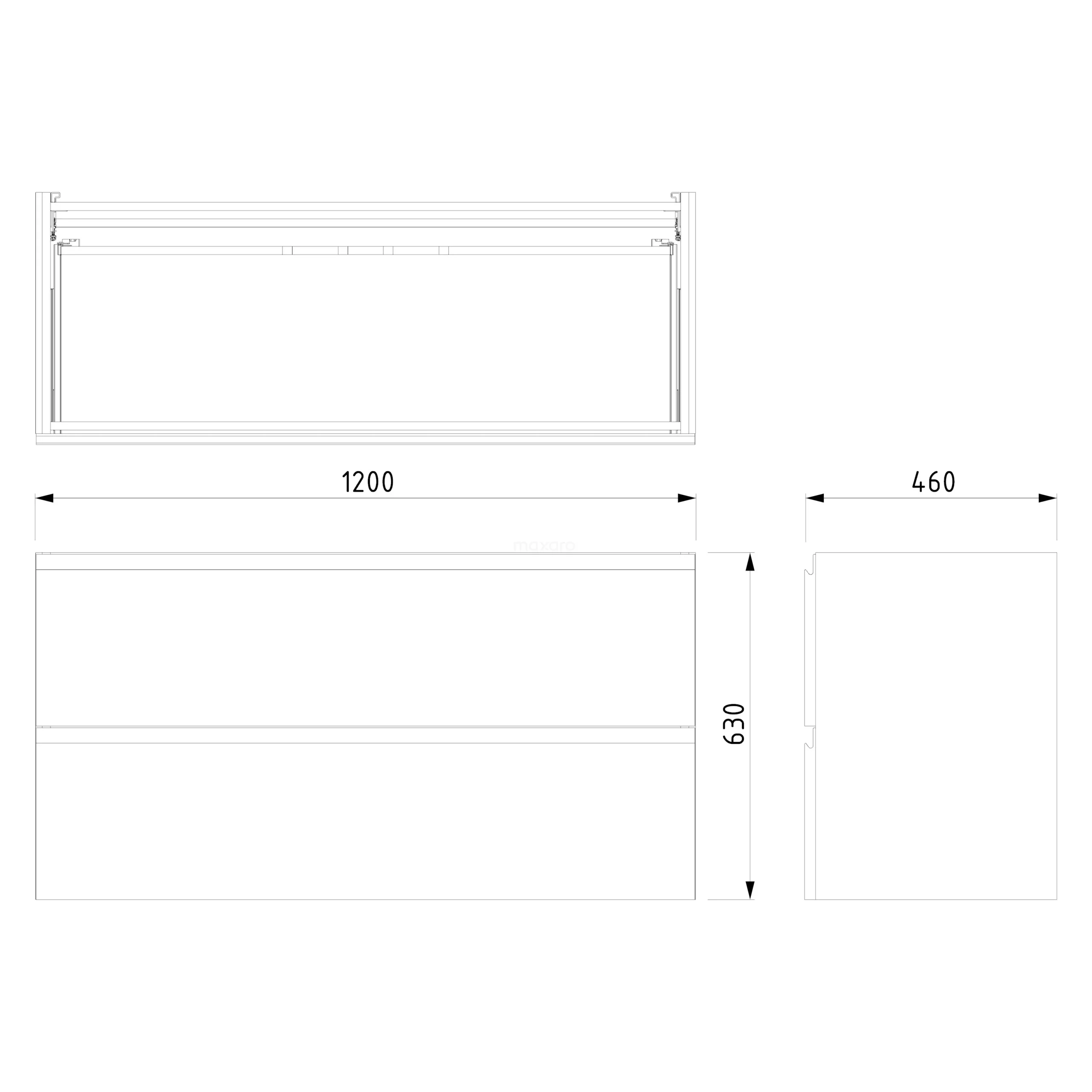 Modulo Badkamermeubel Met Wastafel | 120 Cm Middengrijs Greeploos Front Mineraalmarmer 2 Lades Onder Elkaar 7 Modulo Badkamermeubel Met Wastafel | 120 Cm Middengrijs Greeploos Front Mineraalmarmer 2 Lades Onder Elkaar - Afbeelding 7
