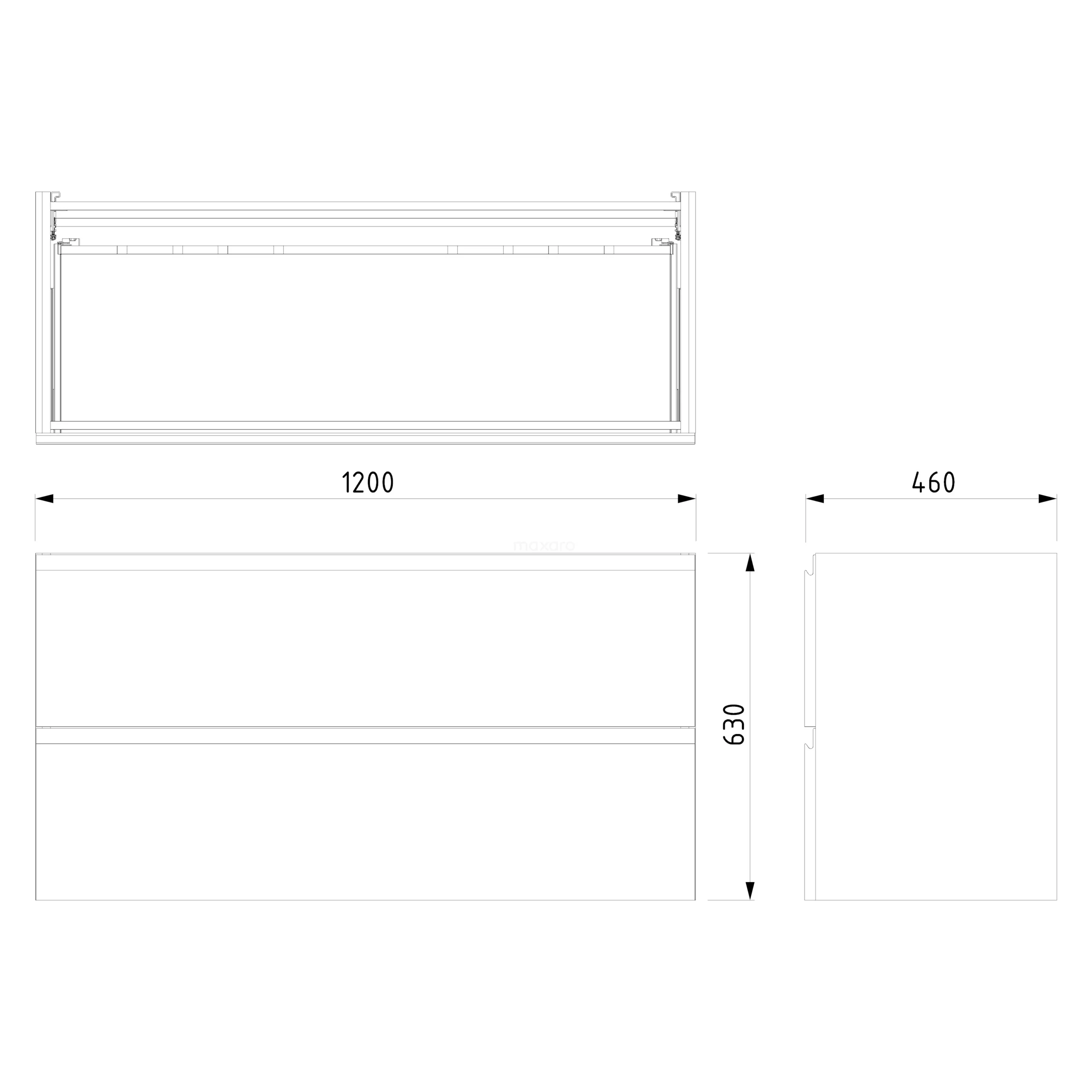Modulo Badkamermeubel Met Wastafel | 120 Cm Taupe Greeploos Front Mineraalmarmer 2 Lades Onder Elkaar 6 Modulo Badkamermeubel Met Wastafel | 120 Cm Taupe Greeploos Front Mineraalmarmer 2 Lades Onder Elkaar - Afbeelding 6