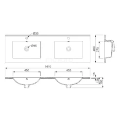 Modulo Badkamermeubel Met Wastafel | 140 Cm Donkerbruin Eiken Kader Front Keramiek 4 Lades 11 Modulo Badkamermeubel Met Wastafel | 140 Cm Donkerbruin Eiken Kader Front Keramiek 4 Lades -Badkamer Verkoopwinkel modulo badkamermeubel met wastafel 140 cm donkerbruin eiken kader front keramiek 4 lades bmw18 00580 5