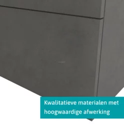 Modulo Badkamermeubel Met Wastafel | 140 Cm Donkergrijs Beton Vlak Front Mineraalmarmer 4 Lades -Badkamer Verkoopwinkel modulo badkamermeubel met wastafel 140 cm donkergrijs beton vlak front mineraalmarmer 4 lades bmw18 00606 3