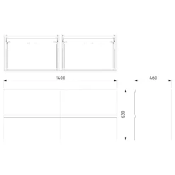 Modulo Badkamermeubel Met Wastafel | 140 Cm Eiken Greeploos Front Mineraalmarmer 4 Lades -Badkamer Verkoopwinkel modulo badkamermeubel met wastafel 140 cm eiken greeploos front mineraalmarmer 4 lades bmw18 01011 4