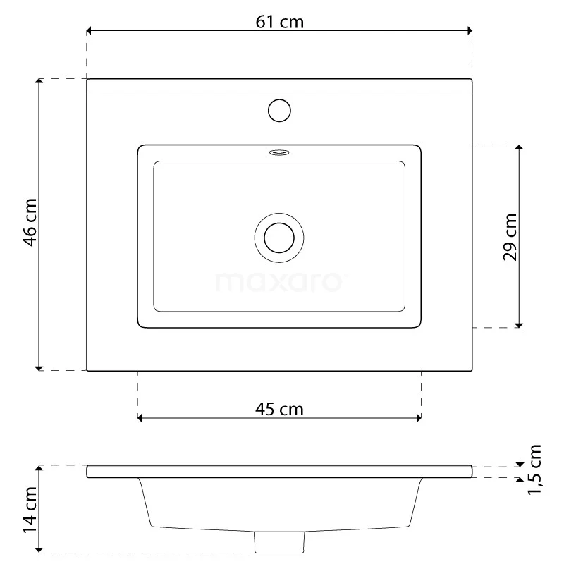 Modulo Badkamermeubel Met Wastafel | 60 Cm Hoogglans Wit Vlak Front Keramiek 2 Lades Onder Elkaar 6 Modulo Badkamermeubel Met Wastafel | 60 Cm Hoogglans Wit Vlak Front Keramiek 2 Lades Onder Elkaar - Afbeelding 6