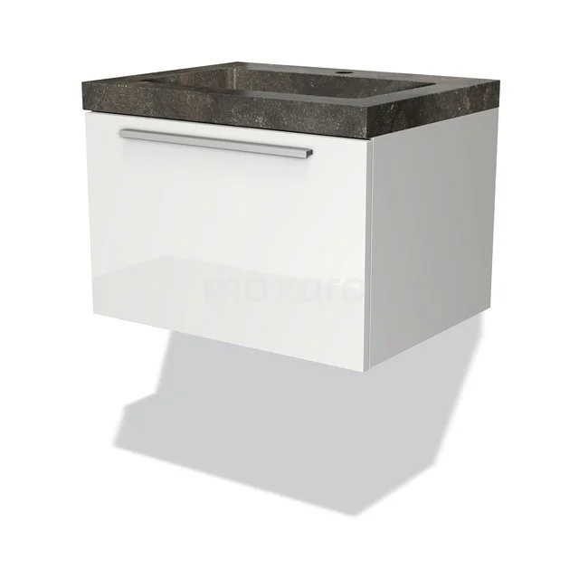 Modulo Badkamermeubel Met Wastafel | 60 Cm Hoogglans Wit Vlak Front Natuursteen 1 Lade 1 Modulo Badkamermeubel Met Wastafel | 60 Cm Hoogglans Wit Vlak Front Natuursteen 1 Lade