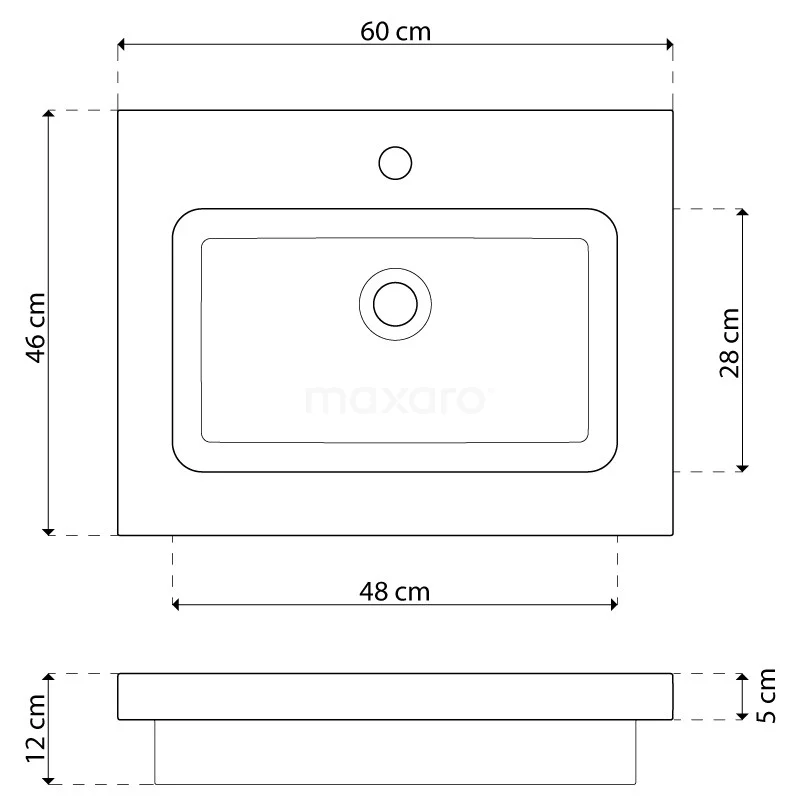 Modulo Badkamermeubel Met Wastafel | 60 Cm Lichtbruin Eiken Kader Front Natuursteen 2 Lades Onder Elkaar 7 Modulo Badkamermeubel Met Wastafel | 60 Cm Lichtbruin Eiken Kader Front Natuursteen 2 Lades Onder Elkaar - Afbeelding 7