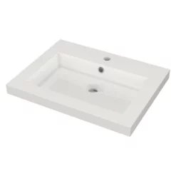 Modulo Badkamermeubel Met Wastafel | 60 Cm Mat Wit Vlak Front Mineraalmarmer 1 Lade -Badkamer Verkoopwinkel modulo badkamermeubel met wastafel 60 cm mat wit vlak front mineraalmarmer 1 lade bmw11 00179 2