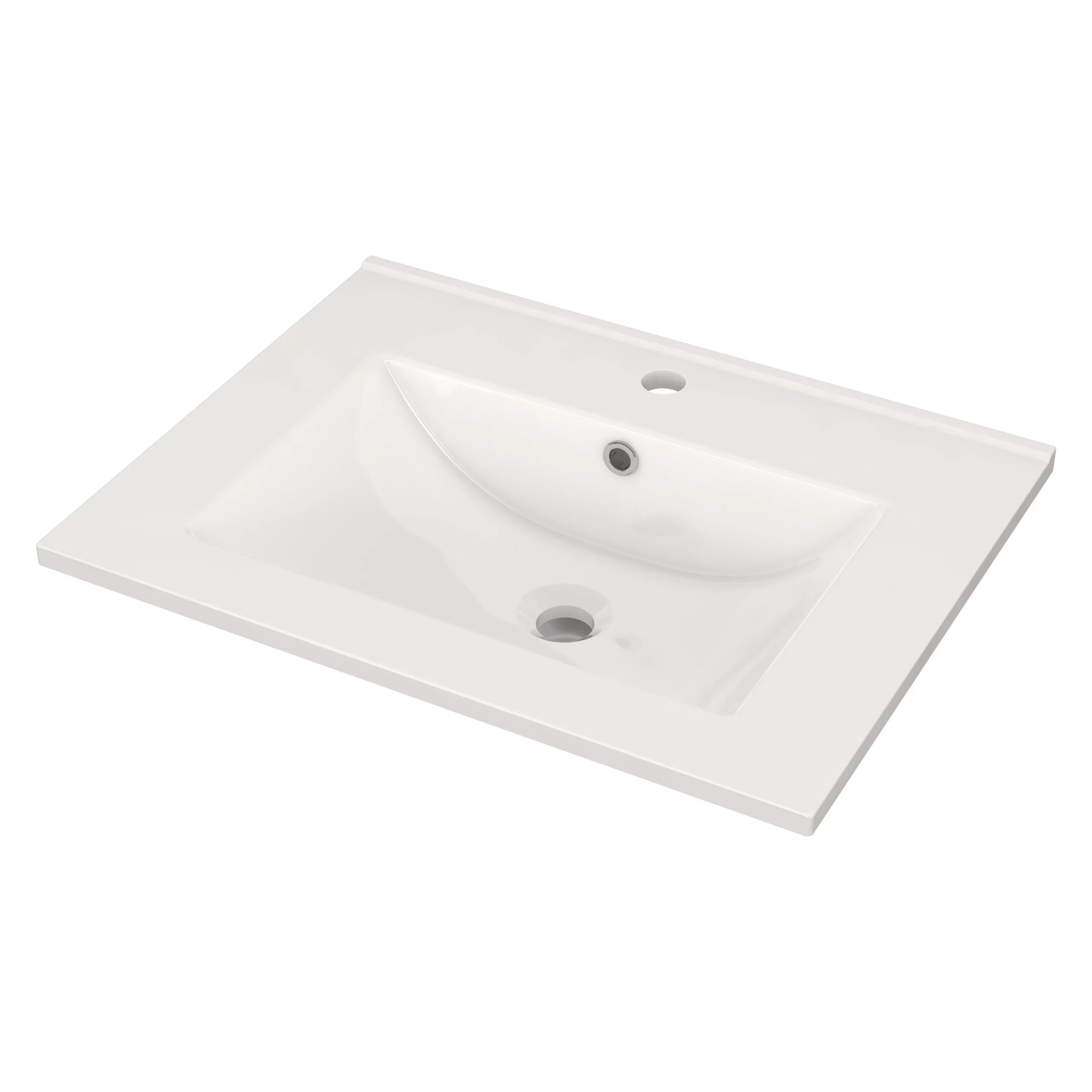 Modulo Badkamermeubel Met Wastafel | 60 Cm Taupe Greeploos Front Keramiek 2 Lades Onder Elkaar 2 Modulo Badkamermeubel Met Wastafel | 60 Cm Taupe Greeploos Front Keramiek 2 Lades Onder Elkaar - Afbeelding 2