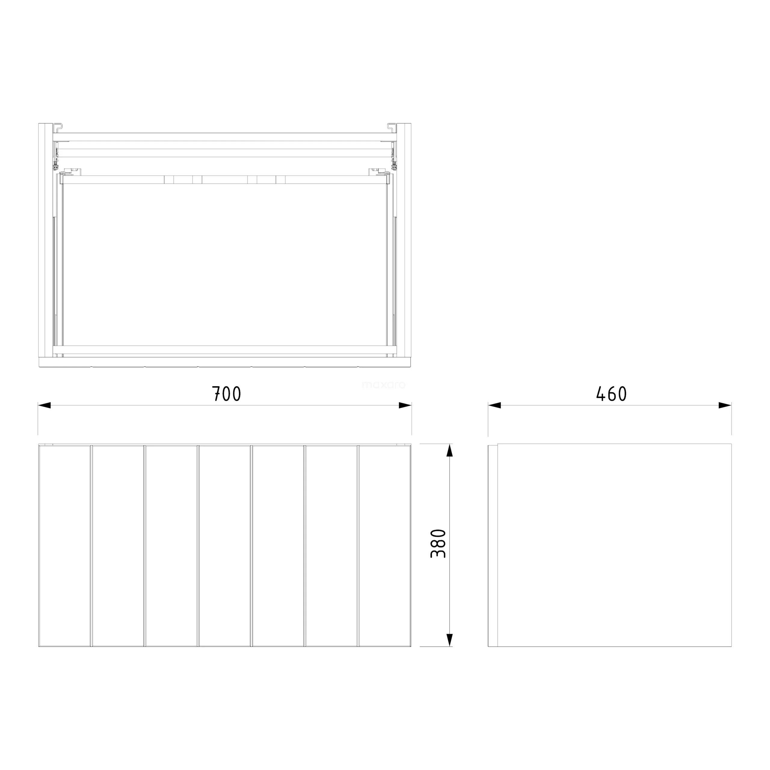Modulo Badkamermeubel Met Wastafel | 70 Cm Donkergrijs Lamel Front Mineraalmarmer 1 Lade 7 Modulo Badkamermeubel Met Wastafel | 70 Cm Donkergrijs Lamel Front Mineraalmarmer 1 Lade - Afbeelding 7