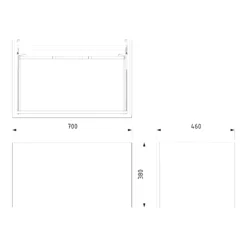 Modulo Badkamermeubel Met Wastafel | 70 Cm Donkergrijs Vlak Front Keramiek 1 Lade -Badkamer Verkoopwinkel modulo badkamermeubel met wastafel 70 cm donkergrijs vlak front keramiek 1 lade bmw11 00700 6