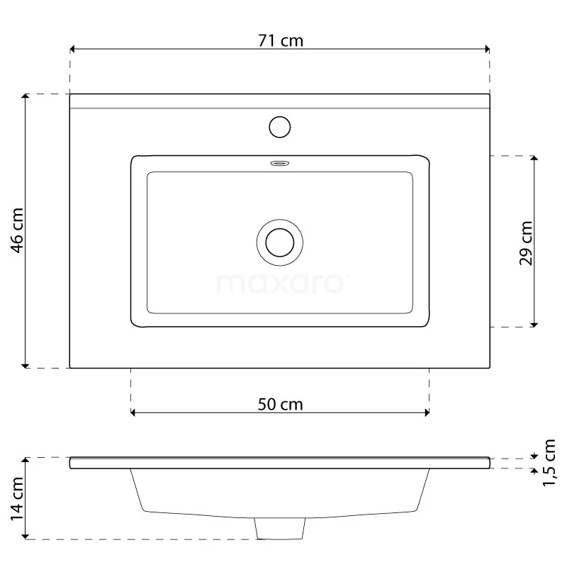 Modulo Badkamermeubel Met Wastafel | 70 Cm Hoogglans Wit Vlak Front Keramiek 1 Lade 6 Modulo Badkamermeubel Met Wastafel | 70 Cm Hoogglans Wit Vlak Front Keramiek 1 Lade - Afbeelding 6