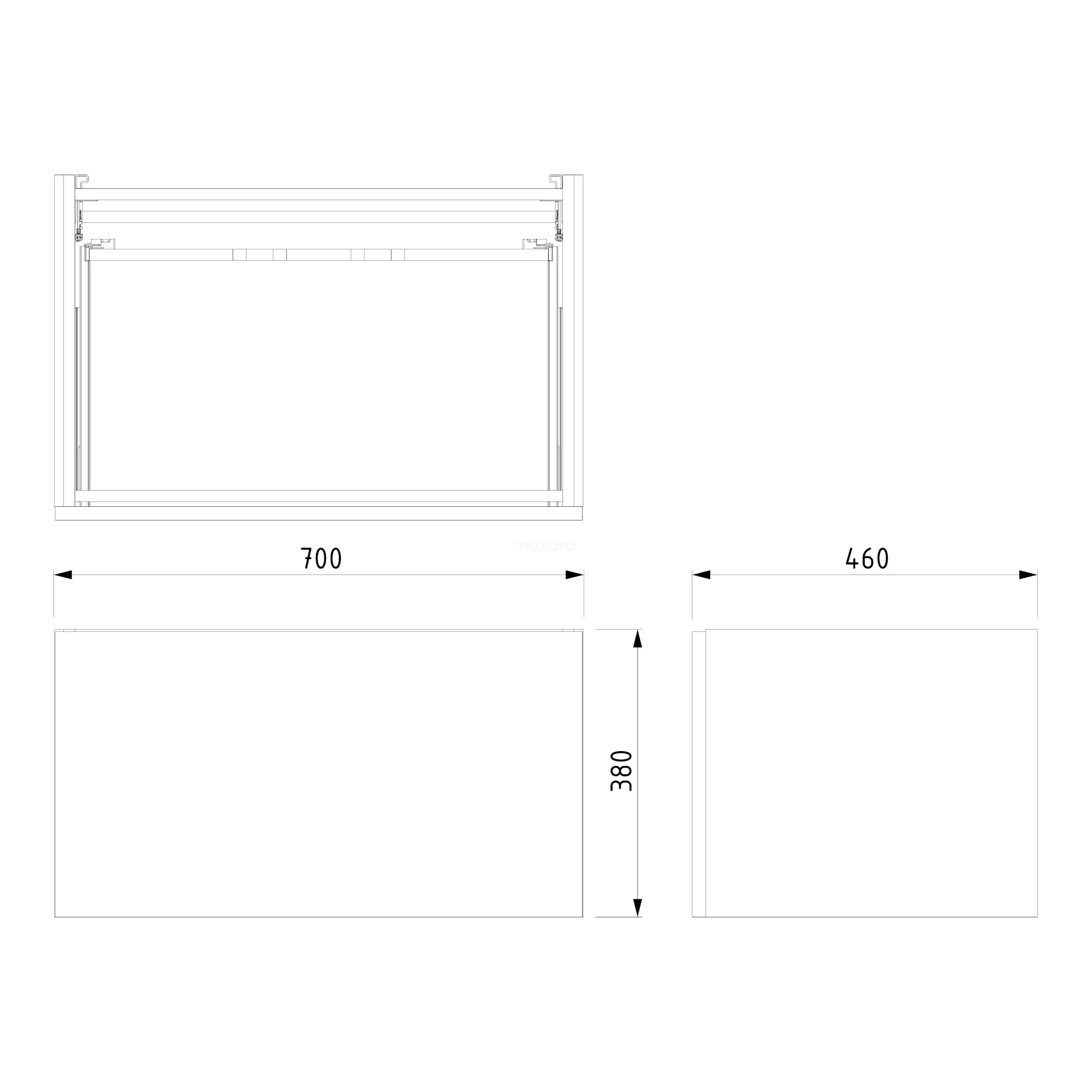 Modulo Badkamermeubel Met Wastafel | 70 Cm Hoogglans Wit Vlak Front Mineraalmarmer 1 Lade 7 Modulo Badkamermeubel Met Wastafel | 70 Cm Hoogglans Wit Vlak Front Mineraalmarmer 1 Lade - Afbeelding 7