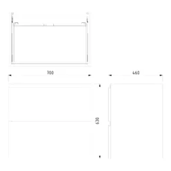 Modulo Badkamermeubel Met Wastafel | 70 Cm Hoogglans Zwart Greeploos Front Keramiek 2 Lades Onder Elkaar -Badkamer Verkoopwinkel modulo badkamermeubel met wastafel 70 cm hoogglans zwart greeploos front keramiek 2 lades onder elkaar bmw17 01929 6