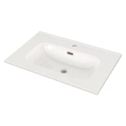 Modulo Badkamermeubel Met Wastafel | 70 Cm Lichtbruin Eiken Vlak Front Keramiek 2 Lades Onder Elkaar -Badkamer Verkoopwinkel modulo badkamermeubel met wastafel 70 cm lichtbruin eiken vlak front keramiek 2 lades onder elkaar bmw17 01960 2