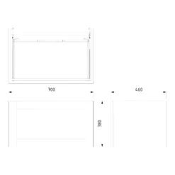 Modulo Badkamermeubel Met Wastafel | 70 Cm Middenbruin Eiken Kader Front Mineraalmarmer 1 Lade -Badkamer Verkoopwinkel modulo badkamermeubel met wastafel 70 cm middenbruin eiken kader front mineraalmarmer 1 lade bmw11 00782 6