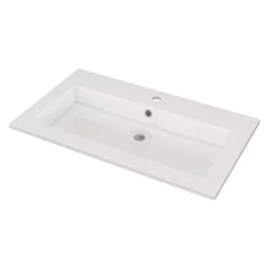 Modulo Badkamermeubel Met Wastafel | 80 Cm Donkergrijs Greeploos Front Mineraalmarmer 2 Lades Onder Elkaar -Badkamer Verkoopwinkel modulo badkamermeubel met wastafel 80 cm donkergrijs greeploos front mineraalmarmer 2 lades onder elkaar bmw17 02339 2