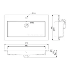 Modulo Badkamermeubel Met Wastafel | 80 Cm Donkergrijs Greeploos Front Mineraalmarmer 2 Lades Onder Elkaar -Badkamer Verkoopwinkel modulo badkamermeubel met wastafel 80 cm donkergrijs greeploos front mineraalmarmer 2 lades onder elkaar bmw17 02339 5