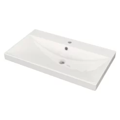 Modulo Badkamermeubel Met Wastafel | 80 Cm Donkergrijs Vlak Front Keramiek 3 Lades -Badkamer Verkoopwinkel modulo badkamermeubel met wastafel 80 cm donkergrijs vlak front keramiek 3 lades bmw19 00204 1