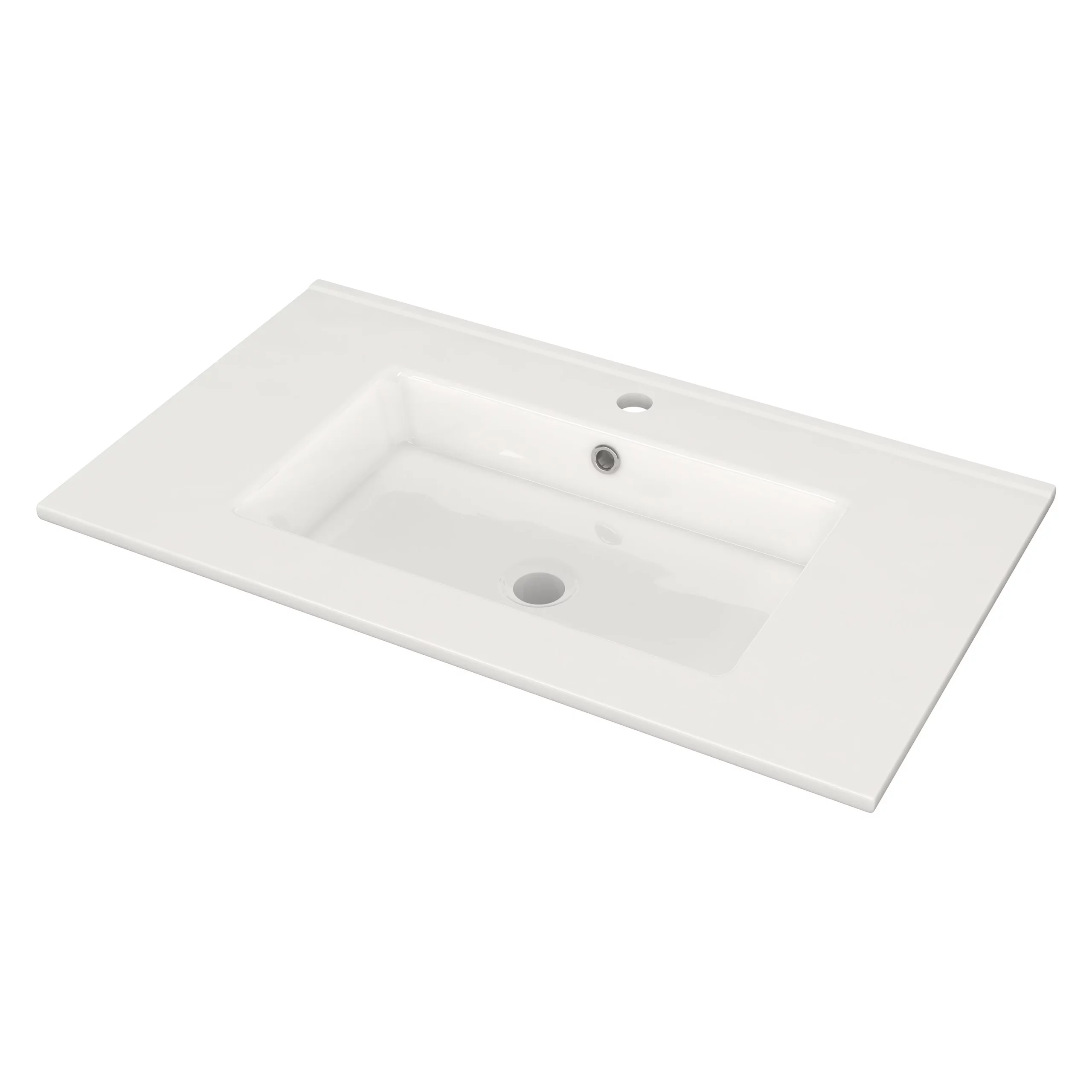 Modulo Badkamermeubel Met Wastafel | 80 Cm Hoogglans Wit Vlak Front Keramiek 1 Lade 3 Modulo Badkamermeubel Met Wastafel | 80 Cm Hoogglans Wit Vlak Front Keramiek 1 Lade - Afbeelding 3