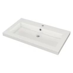 Modulo Badkamermeubel Met Wastafel | 80 Cm Middenbruin Eiken Vlak Front Mineraalmarmer 2 Lades Onder Elkaar -Badkamer Verkoopwinkel modulo badkamermeubel met wastafel 80 cm middenbruin eiken vlak front mineraalmarmer 2 lades onder elkaar bmw17 00396 2