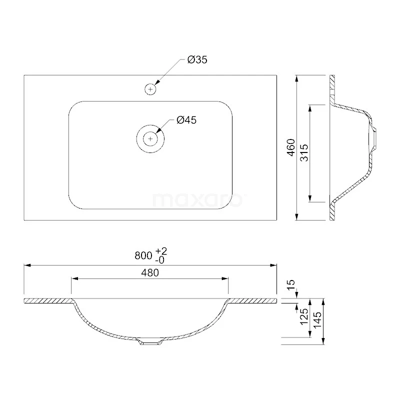 Modulo Badkamermeubel Met Wastafel | 80 Cm Middengrijs Lamel Front Glas 1 Lade 7 Modulo Badkamermeubel Met Wastafel | 80 Cm Middengrijs Lamel Front Glas 1 Lade - Afbeelding 7