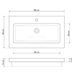 Modulo Badkamermeubel Met Wastafel | 80 Cm Middengrijs Lamel Front Natuursteen 1 Lade -Badkamer Verkoopwinkel modulo badkamermeubel met wastafel 80 cm middengrijs lamel front natuursteen 1 lade bmw11 00393 6