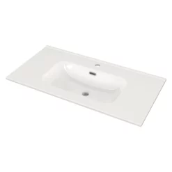 Modulo Badkamermeubel Met Wastafel | 90 Cm Lichtbruin Eiken Kader Front Keramiek 2 Lades Onder Elkaar -Badkamer Verkoopwinkel modulo badkamermeubel met wastafel 90 cm lichtbruin eiken kader front keramiek 2 lades onder elkaar bmw17 02204 2