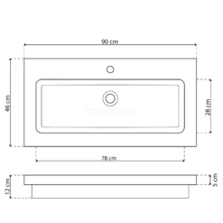 Modulo Badkamermeubel Met Wastafel | 90 Cm Lichtbruin Eiken Kader Front Natuursteen 2 Lades Onder Elkaar -Badkamer Verkoopwinkel modulo badkamermeubel met wastafel 90 cm lichtbruin eiken kader front natuursteen 2 lades onder elkaar bmw17 02208 5