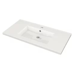 Modulo Badkamermeubel Met Wastafel | 90 Cm Lichtbruin Eiken Vlak Front Keramiek 2 Lades Onder Elkaar -Badkamer Verkoopwinkel modulo badkamermeubel met wastafel 90 cm lichtbruin eiken vlak front keramiek 2 lades onder elkaar bmw17 02194 2