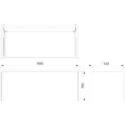 Modulo Plato Badkamermeubel Voor Waskom | 100 Cm Eiken Vlak Front Hoogglans Wit Blad 1 Lade -Badkamer Verkoopwinkel modulo plato badkamermeubel voor waskom 100 cm eiken vlak front hoogglans wit blad 1 lade bmk11 01121 5