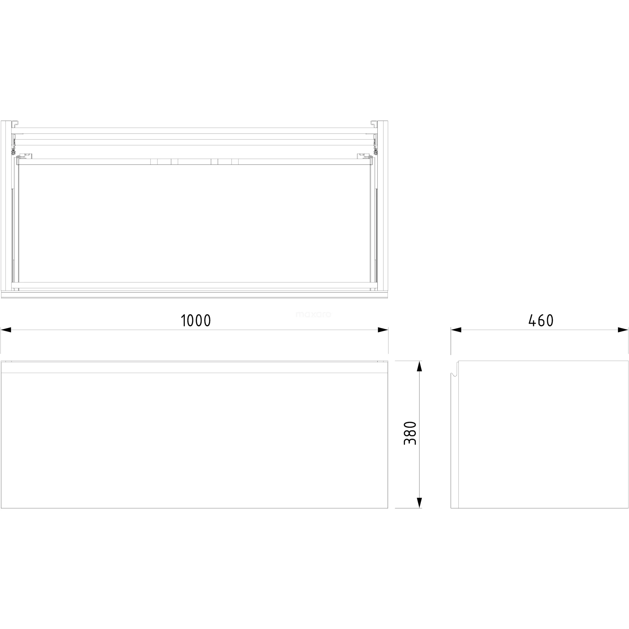 Modulo Plato Badkamermeubel Voor Waskom | 100 Cm Hoogglans Wit Greeploos Front Mat Wit Blad 1 Lade 6 Modulo Plato Badkamermeubel Voor Waskom | 100 Cm Hoogglans Wit Greeploos Front Mat Wit Blad 1 Lade - Afbeelding 6