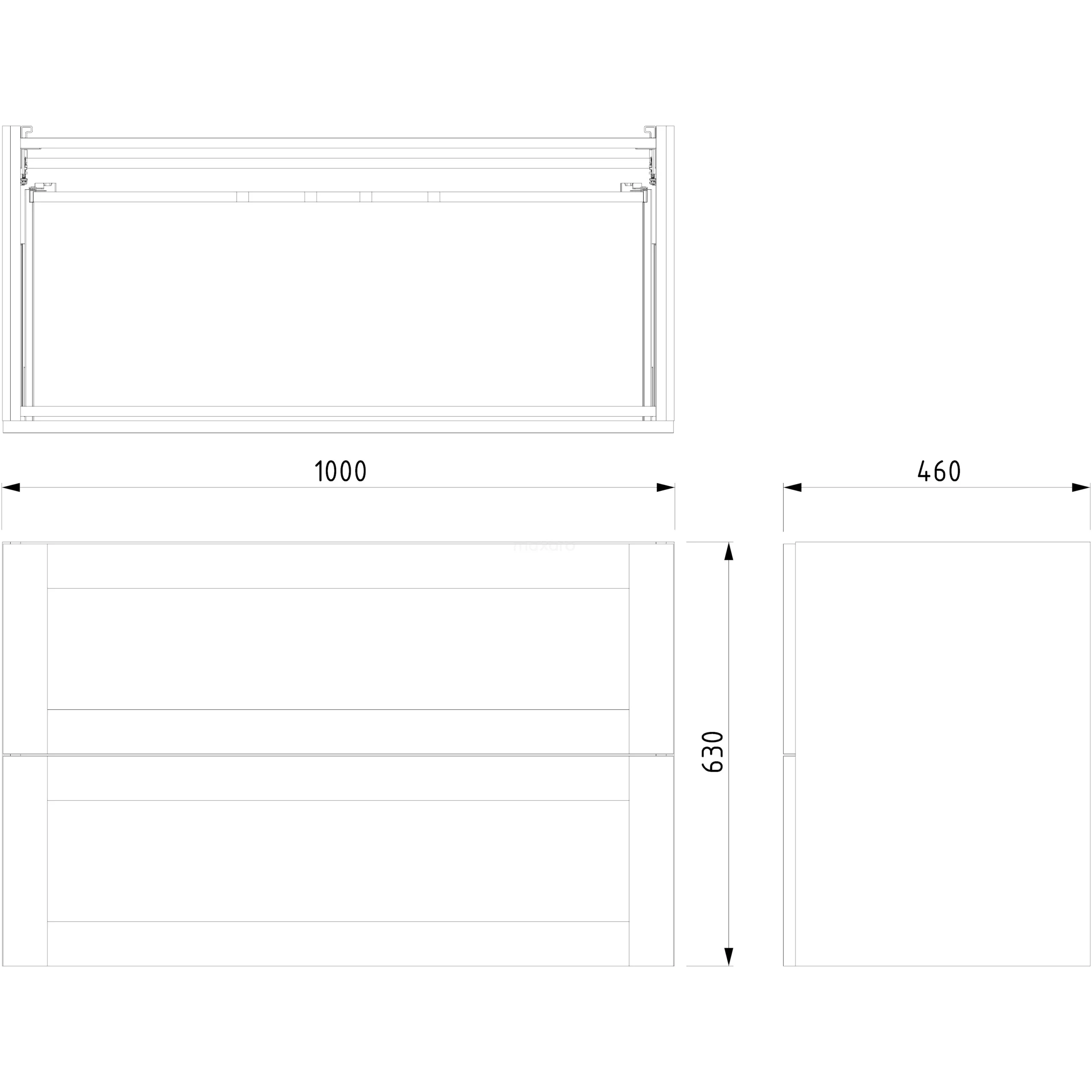 Modulo Plato Badkamermeubel Voor Waskom | 100 Cm Lichtgrijs Eiken Kader Front Lichtgrijs Eiken Blad 2 Lades Onder Elkaar 7 Modulo Plato Badkamermeubel Voor Waskom | 100 Cm Lichtgrijs Eiken Kader Front Lichtgrijs Eiken Blad 2 Lades Onder Elkaar - Afbeelding 7