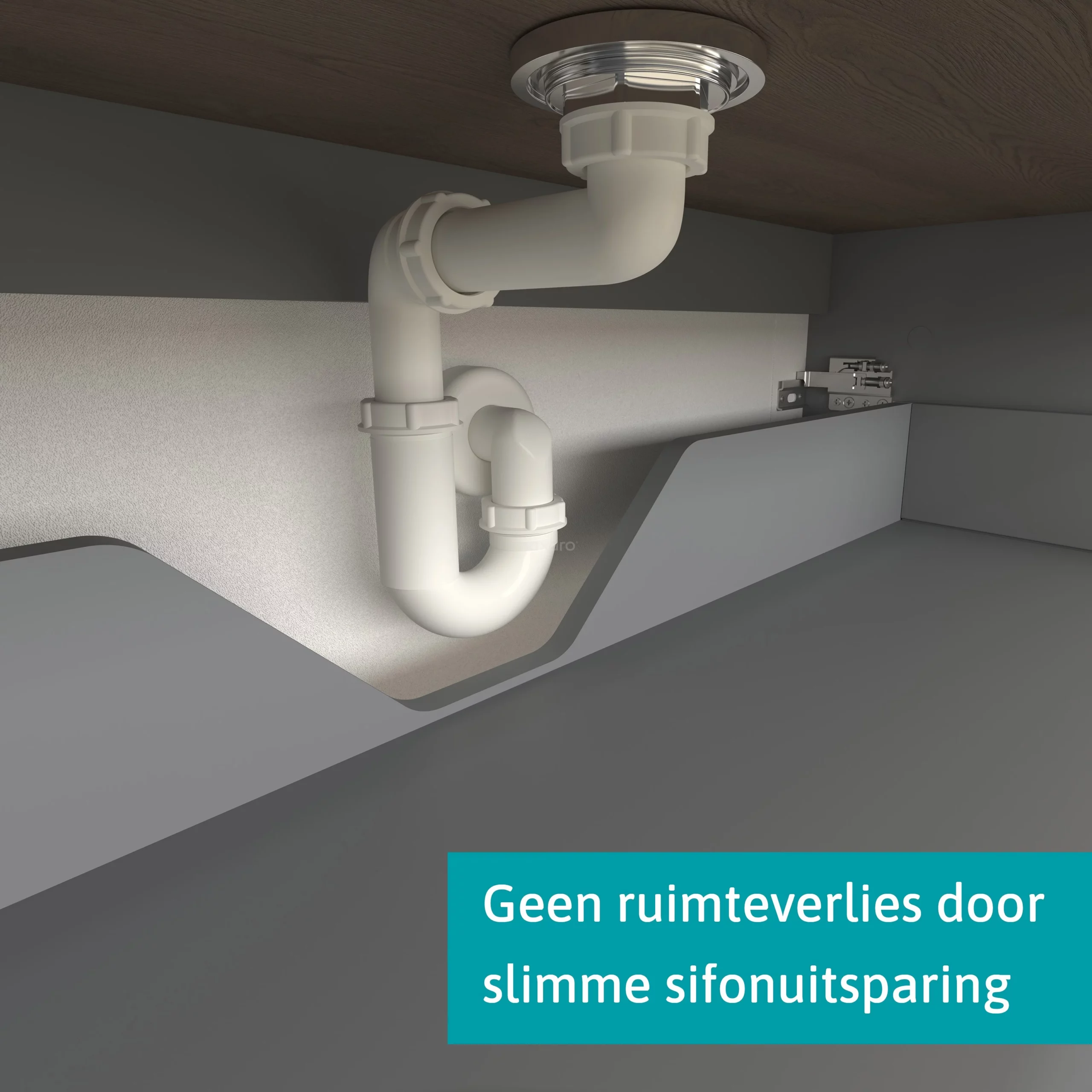 Modulo Plato Badkamermeubel Voor Waskom | 100 Cm Mat Wit Vlak Front Donkerbruin Eiken Blad 1 Lade 5 Modulo Plato Badkamermeubel Voor Waskom | 100 Cm Mat Wit Vlak Front Donkerbruin Eiken Blad 1 Lade - Afbeelding 5