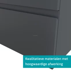 Modulo Plato Badkamermeubel Voor Waskom | 120 Cm Donkergrijs Greeploos Front Donkergrijs Blad 1 Lade -Badkamer Verkoopwinkel modulo plato badkamermeubel voor waskom 120 cm donkergrijs greeploos front donkergrijs blad 1 lade bmk11 00080 3