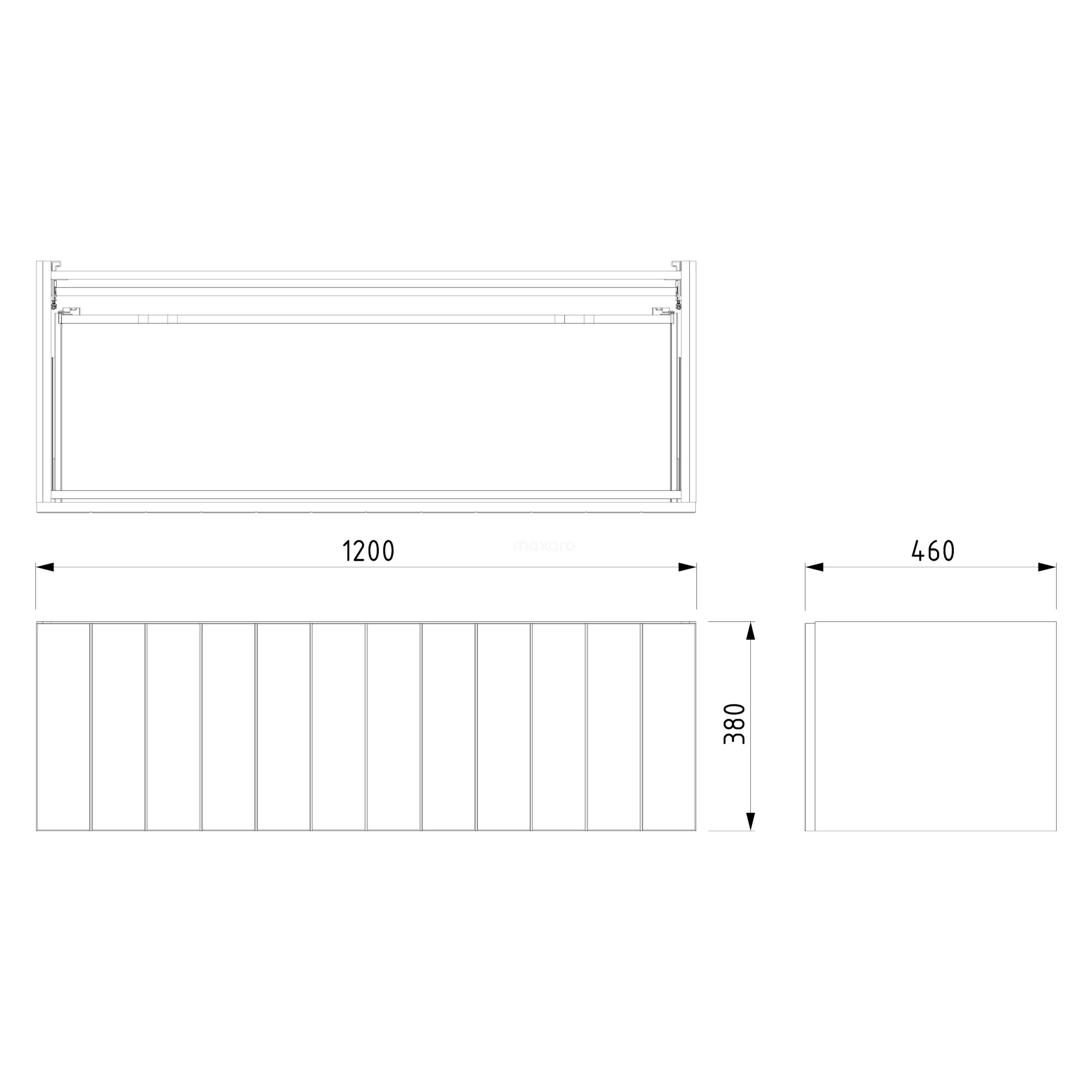 Modulo Plato Badkamermeubel Voor Waskom | 120 Cm Middengrijs Lamel Front Lichtgrijs Eiken Blad 1 Lade 7 Modulo Plato Badkamermeubel Voor Waskom | 120 Cm Middengrijs Lamel Front Lichtgrijs Eiken Blad 1 Lade - Afbeelding 7